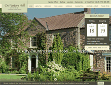 Tablet Screenshot of oxpasturehallhotel.com